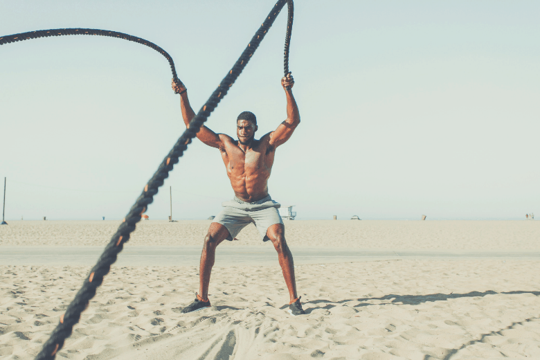 you can develop your functional strength with battle ropes