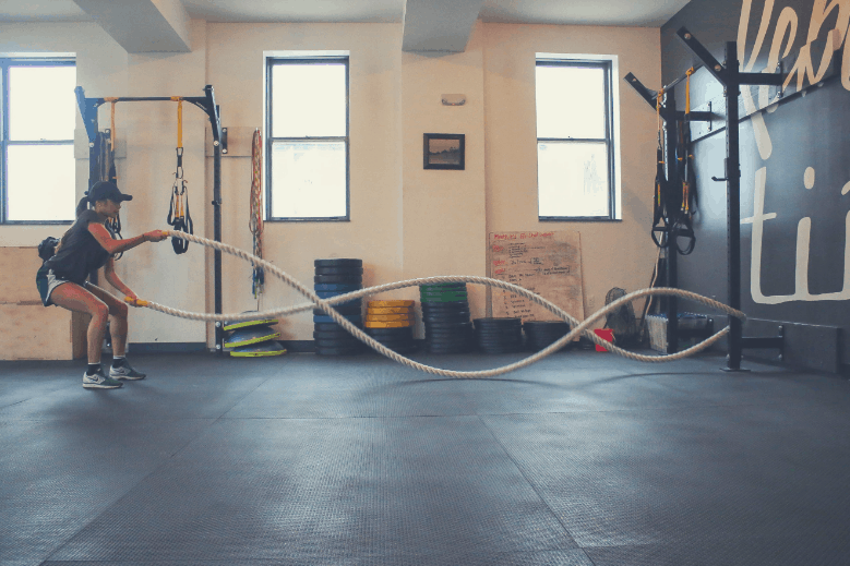 A battle rope anchor can enable you to perform a variety of exercises for crossfit in your home gym or garage gym.