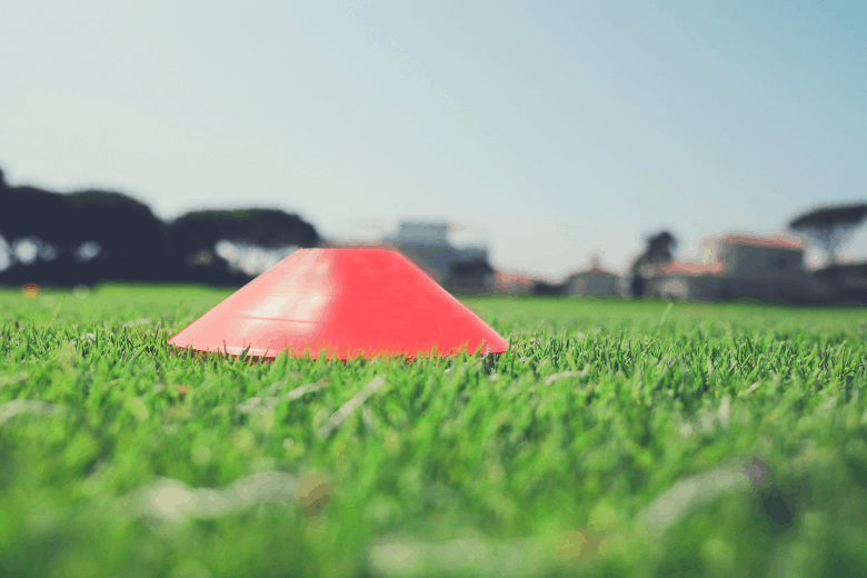 You can use cones for training anywhere because they are portable and easy to store away.