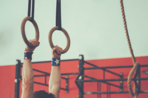 Using gymnastic rings are a great way to strengthen your core and improve stability.
