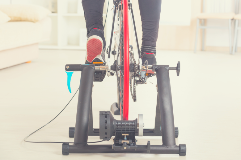 A stationary bike stand is great for getting a cardio workout in when you don't feel like making a trip to the gym.