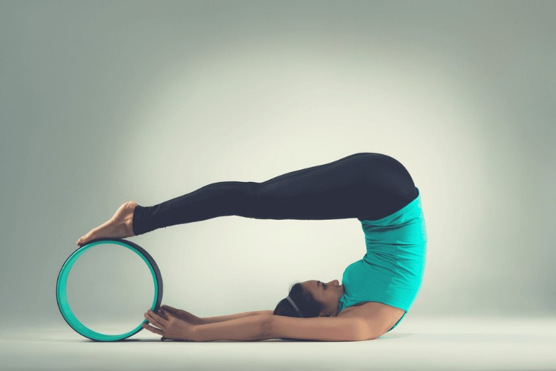 yoga wheel yoga back bend 2