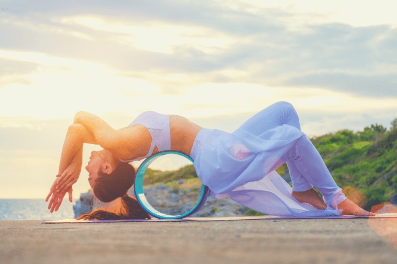 yoga wheel yoga back bend 7