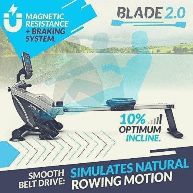 Bluefin Fitness Blade 2.0 Magnetic Rowing Machine 2