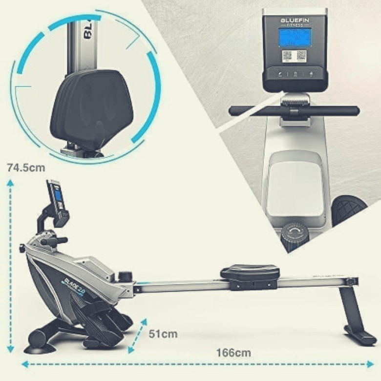 Bluefin Fitness Blade 2.0 Magnetic Rowing Machine 5